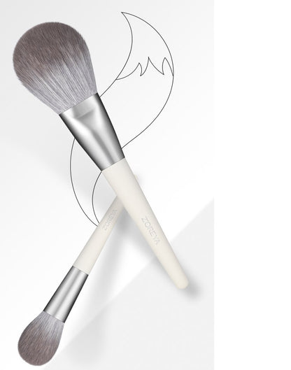 ZOREYA silver foxtail 10 makeup brushes