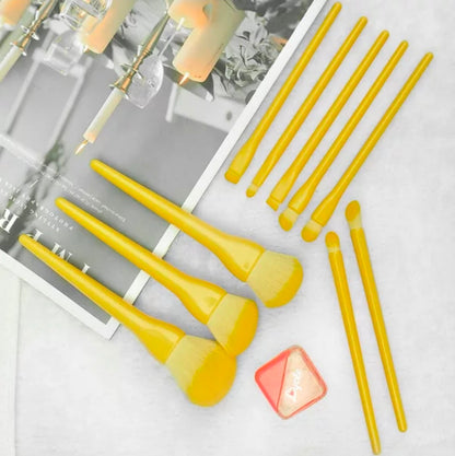 Candy color makeup brush set full set loose powder brush blush brush foundation brush makeup tool