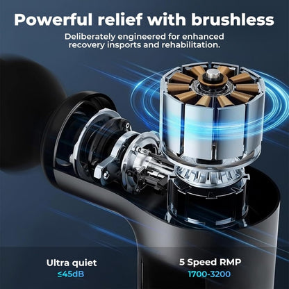 Massage Gun With Heat And Cold, Mini Massage Gun Deep Tissue Heat Muscle Massage