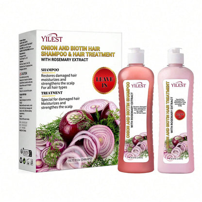 Onion Shampoo &amp; Conditioner With Onion Extract And Vitamin E Cleanses And Reduces Oiliness, Suitable For All Hair Types-Selling On Ebay Is Prohibited