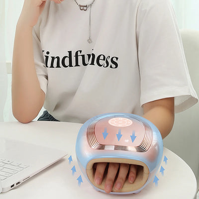 Hand massager with compression and heating functions, adjustable strength, suitable for office, home, and elderly use as a palm