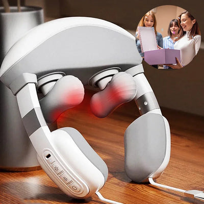 Multifunctional Massager Simulated Finger Massage  Fully Wrapped Shoulder and Neck Massage Shawl, Constant Temperature Heating