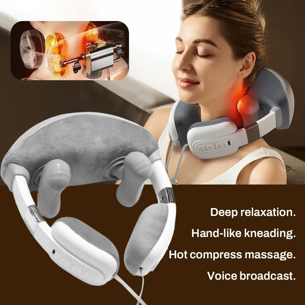 Multifunctional Massager Simulated Finger Massage  Fully Wrapped Shoulder and Neck Massage Shawl, Constant Temperature Heating