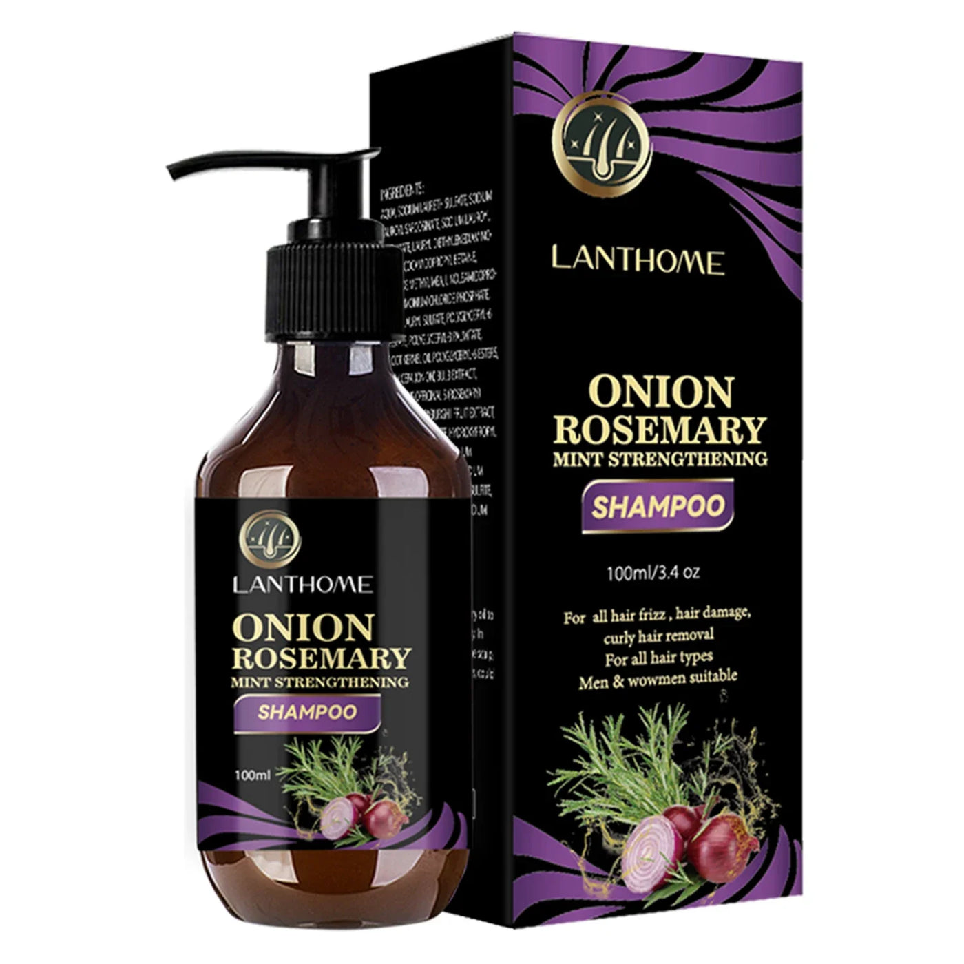 100ML Hair Shampoo For Fast Hair Growth Rosemary Onion Shampoo Spray Anti Hair Loss Effective Within 7 Day Hair Growth Product