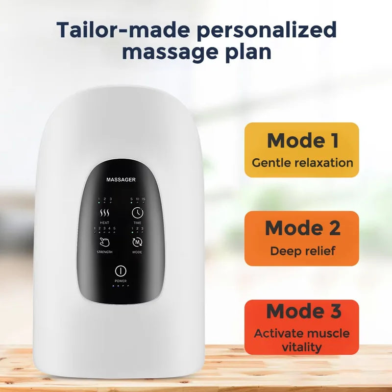Electric Hand Massager Air Bag Air Compression Massager Intelligent Kneading Constant Temperature Heating Palm Massager Machine