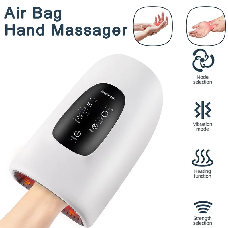 Electric Hand Massager Air Bag Air Compression Massager Intelligent Kneading Constant Temperature Heating Palm Massager Machine