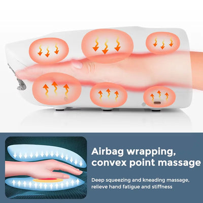 Electric Hand Massager Air Bag Air Compression Massager Intelligent Kneading Constant Temperature Heating Palm Massager Machine