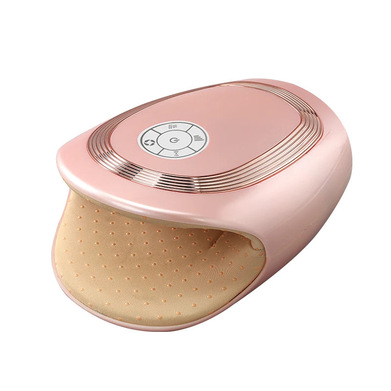 Hand massager with compression and heating functions, adjustable strength, suitable for office, home, and elderly use as a palm