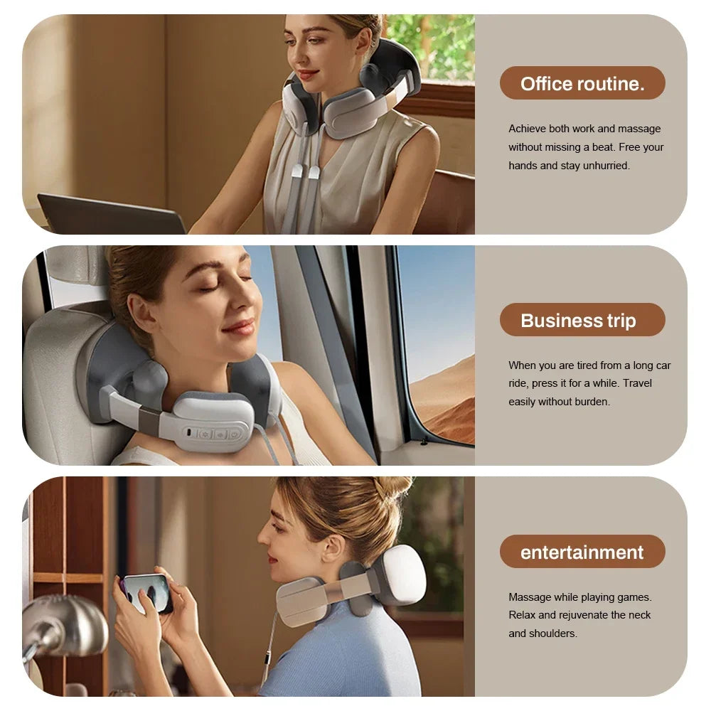 Multifunctional Massager Simulated Finger Massage  Fully Wrapped Shoulder and Neck Massage Shawl, Constant Temperature Heating