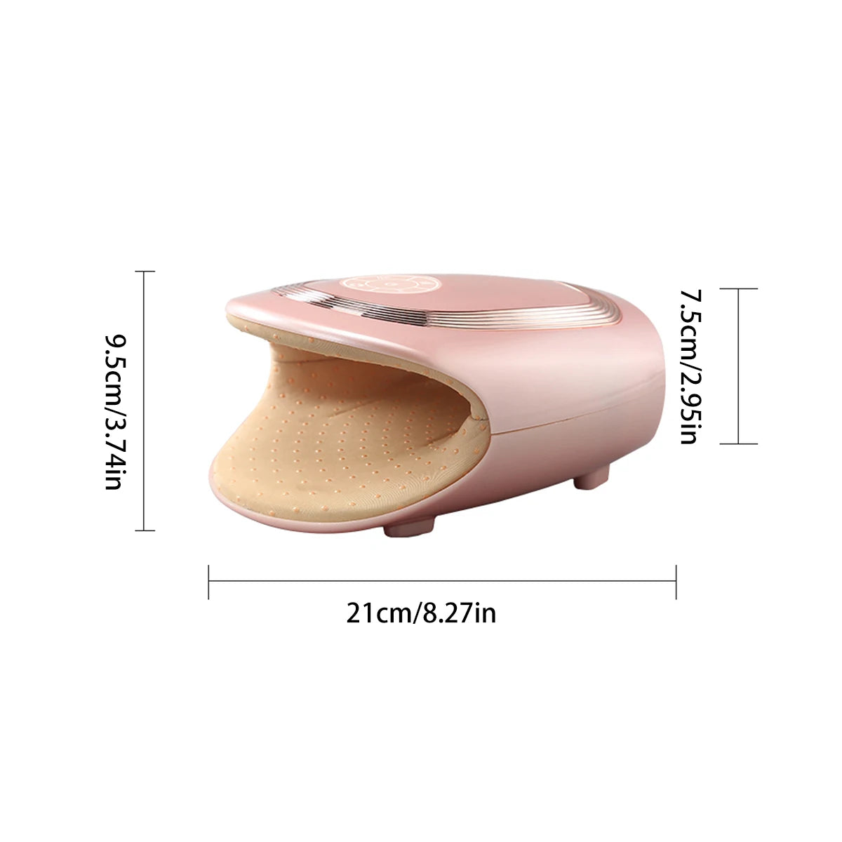 Hand massager with compression and heating functions, adjustable strength, suitable for office, home, and elderly use as a palm