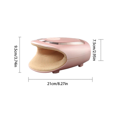 Hand massager with compression and heating functions, adjustable strength, suitable for office, home, and elderly use as a palm